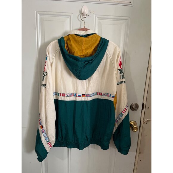 Olympic Games Collection by Starter Atlanta 1996 hooded half zip jacket size L - Picture 2 of 11